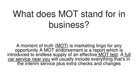 what does it stand for in business.